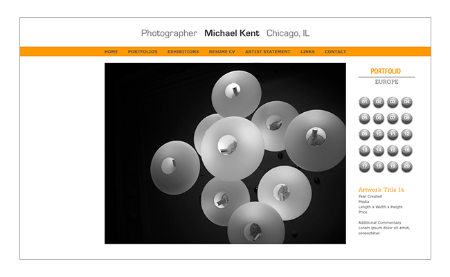 image clean long website portfolio page